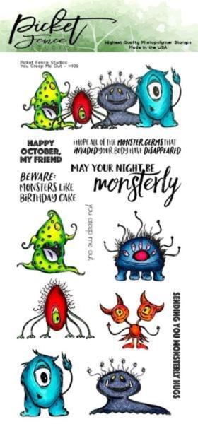 Picket Fence Studios - Stempelset "You Creep Me Out" Clear stamps