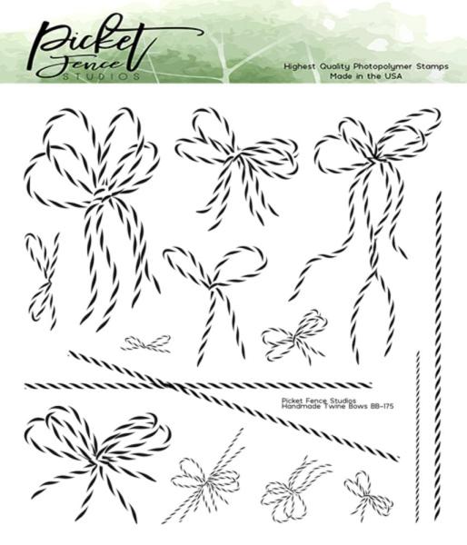 Picket Fence Studios - Stempelset "Handmade Twine Bows" Clear stamps