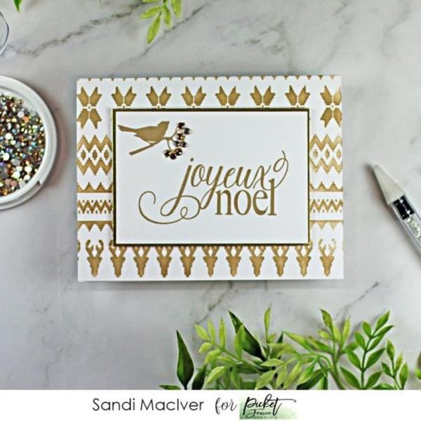 Picket Fence Studios - Stempelset "Joyeux Noel" Clear stamps