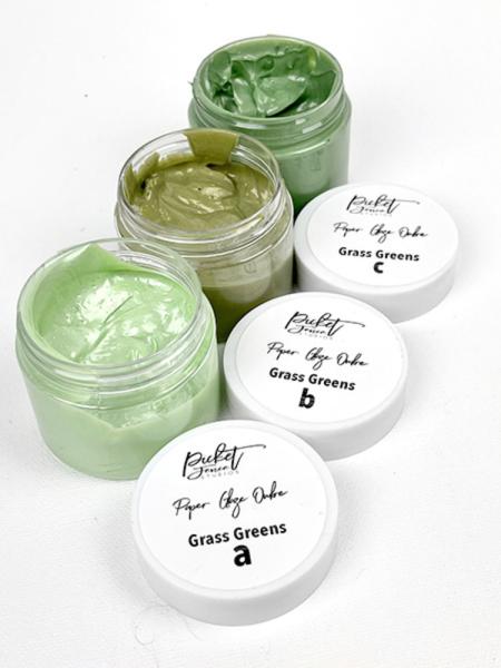 Picket Fence Studios - Paper Glaze Set  "Ombre Grass Greens" 3x1,5oz (3x42,6g)