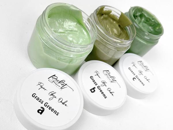 Picket Fence Studios - Paper Glaze Set  "Ombre Grass Greens" 3x1,5oz (3x42,6g)