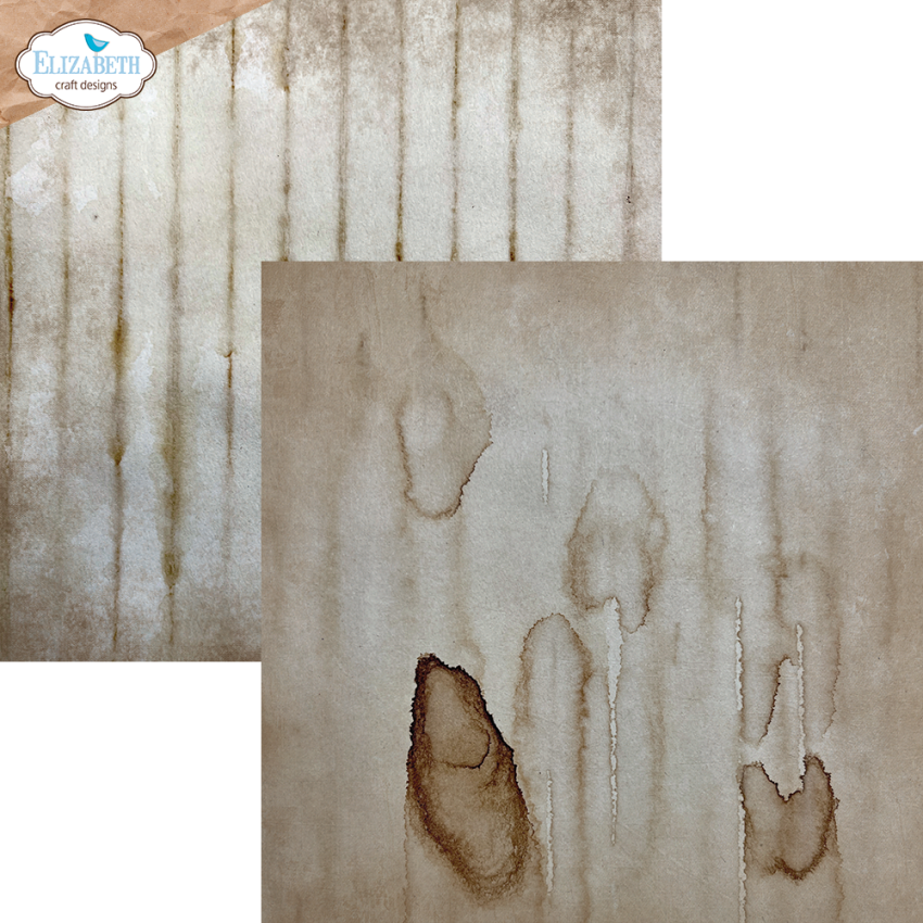 Elizabeth Craft Designs - Designpapier "Coffee Dyed" Paper Pack 12x12 Inch - 12 Bogen