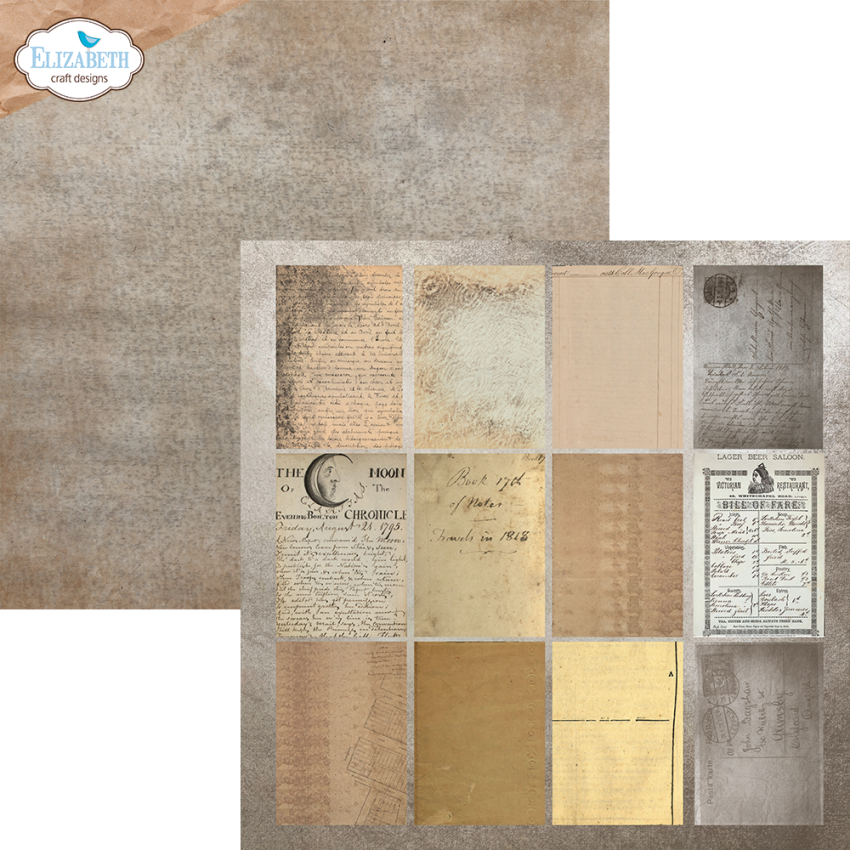 Elizabeth Craft Designs - Designpapier "Coffee Dyed" Paper Pack 12x12 Inch - 12 Bogen