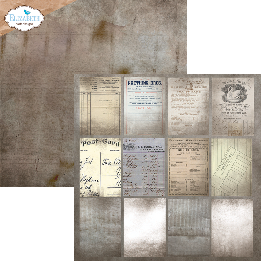 Elizabeth Craft Designs - Designpapier "Coffee Dyed" Paper Pack 12x12 Inch - 12 Bogen