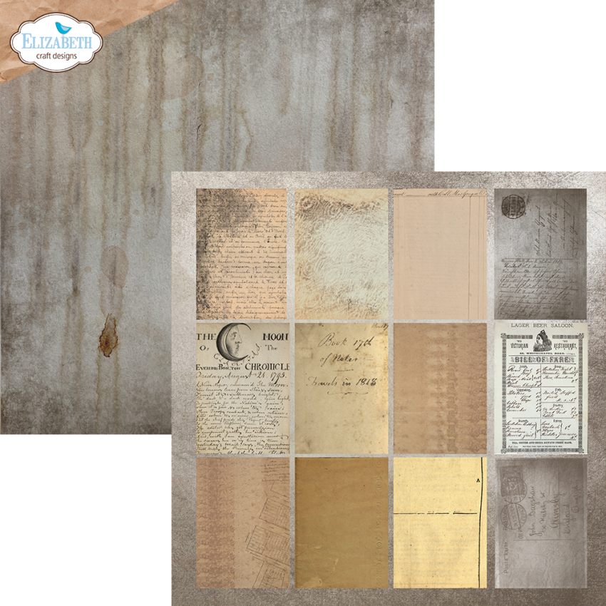 Elizabeth Craft Designs - Designpapier "Coffee Dyed" Paper Pack 12x12 Inch - 12 Bogen