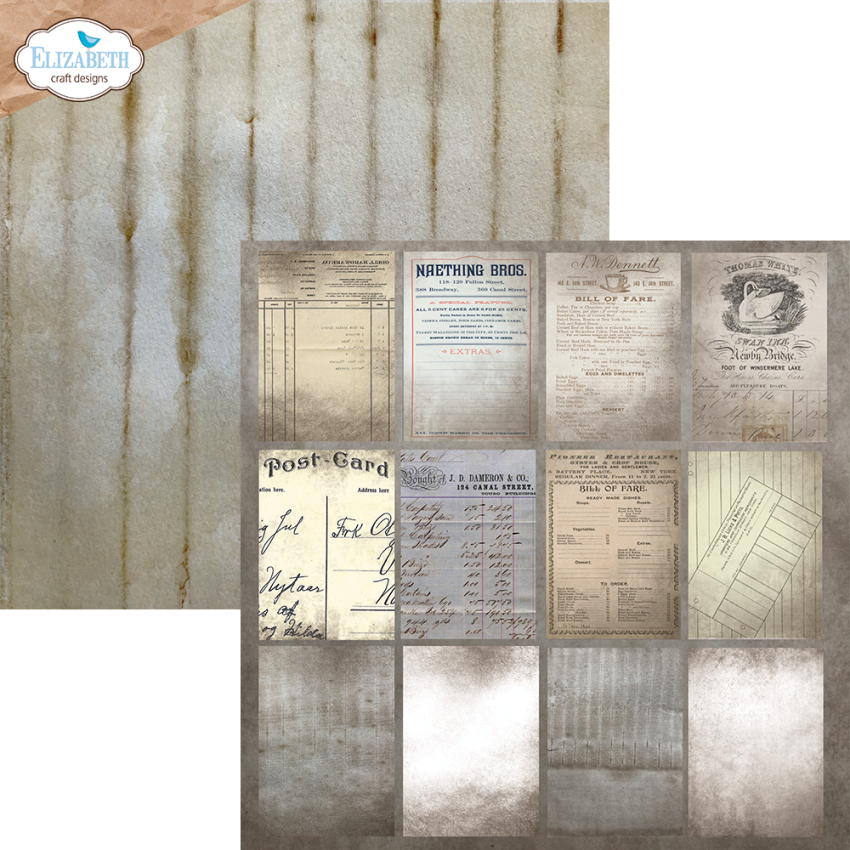 Elizabeth Craft Designs - Designpapier "Coffee Dyed" Paper Pack 12x12 Inch - 12 Bogen