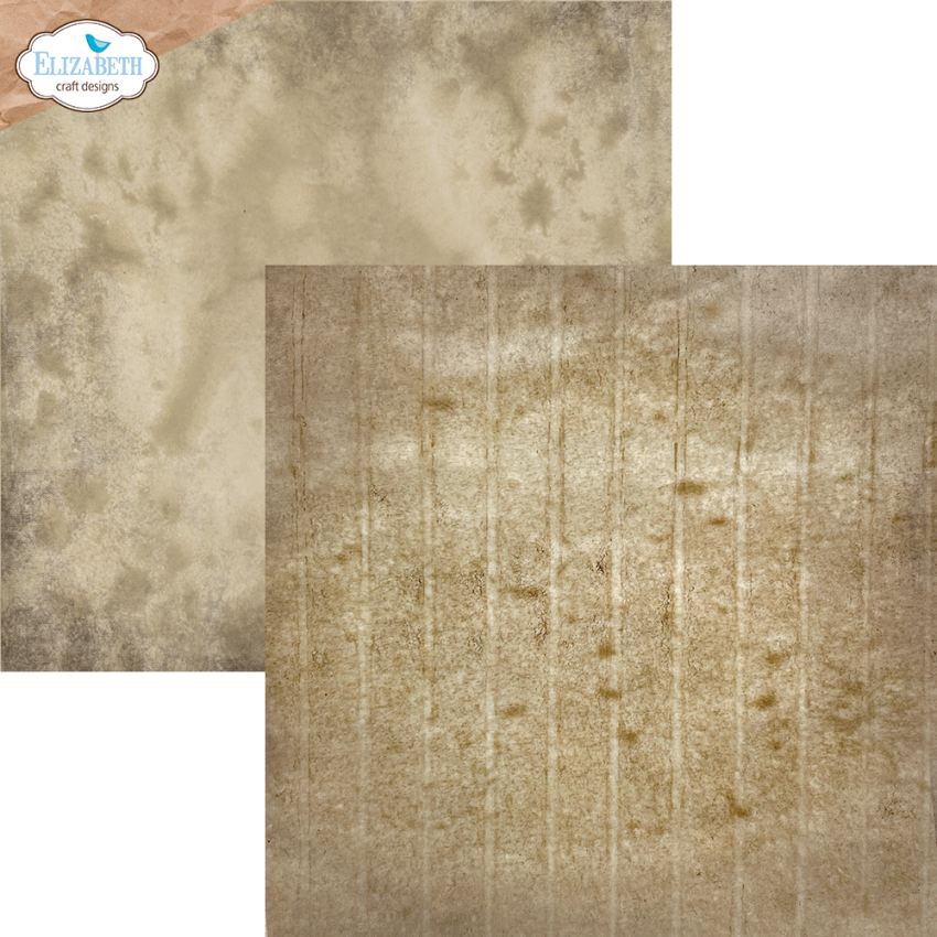 Elizabeth Craft Designs - Designpapier "Coffee Dyed" Paper Pack 12x12 Inch - 12 Bogen
