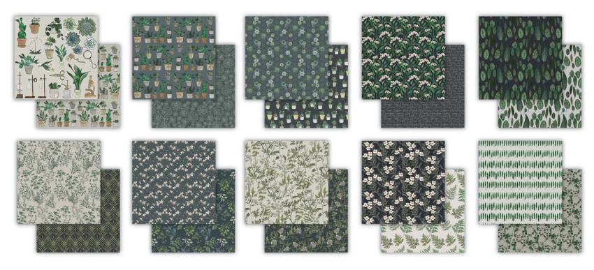 Craft Consortium - Designpapier "Botany Boutique" Paper Pad 6x6 Inch - 40 Bogen