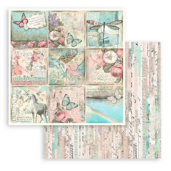 Stamperia - Designpapier "Wonderland" Paper Pack 8x8 Inch - 10 Bogen