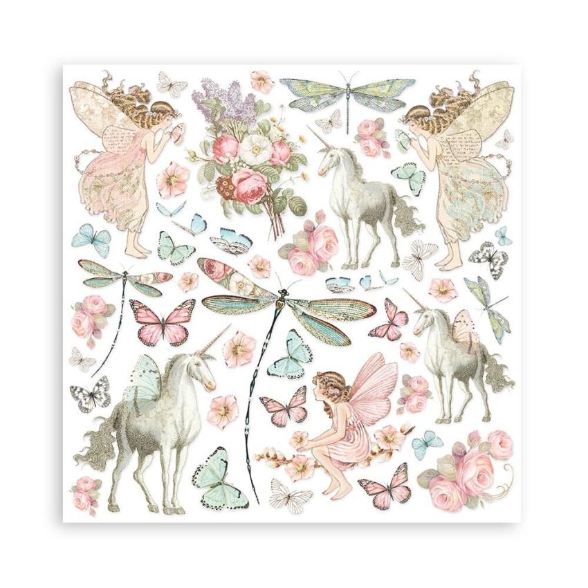 Stamperia - Designpapier "Wonderland" Paper Pack 8x8 Inch - 10 Bogen