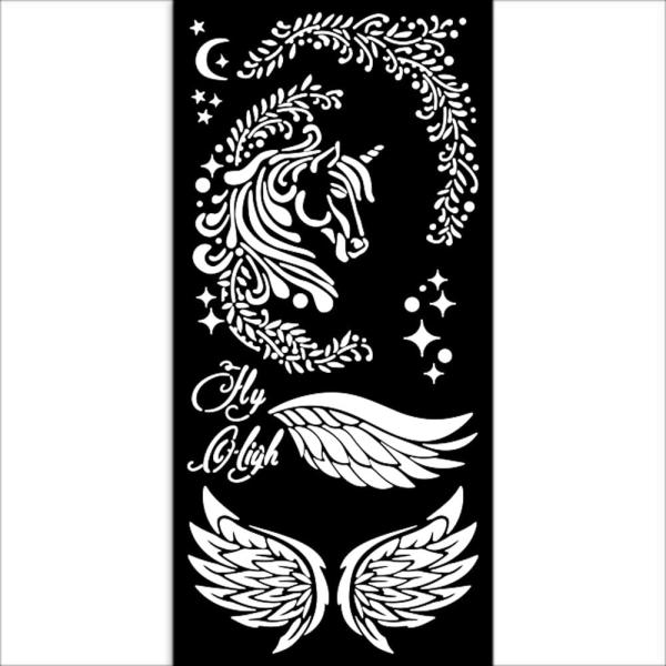 Stamperia - Schablone 12x25cm "Unicorn" Stencil