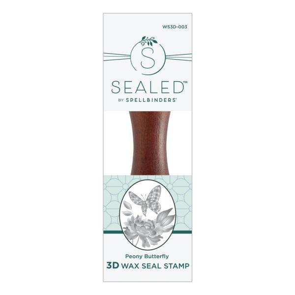 Spellbinders - Wachssiegel Stempel "Peony Butterfly" Wax Seal Stamp