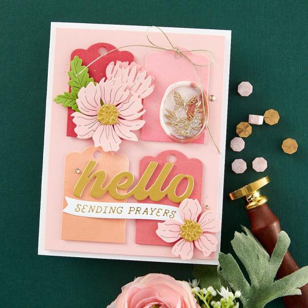 Spellbinders - Wachssiegel Stempel "Peony Butterfly" Wax Seal Stamp