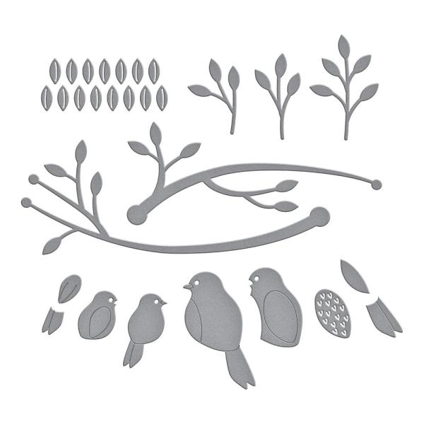 Spellbinders - Stanzschablone "Perched Birds" Dies
