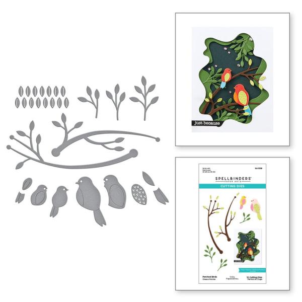 Spellbinders - Stanzschablone "Perched Birds" Dies