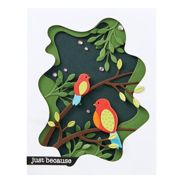Spellbinders - Stanzschablone "Perched Birds" Dies