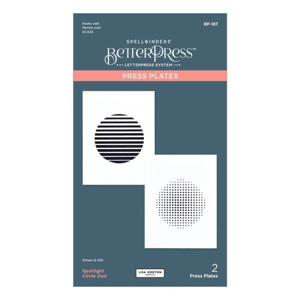 Spellbinders - Buchdrucktechnik "Spotlight Circle Duo" Press Plate