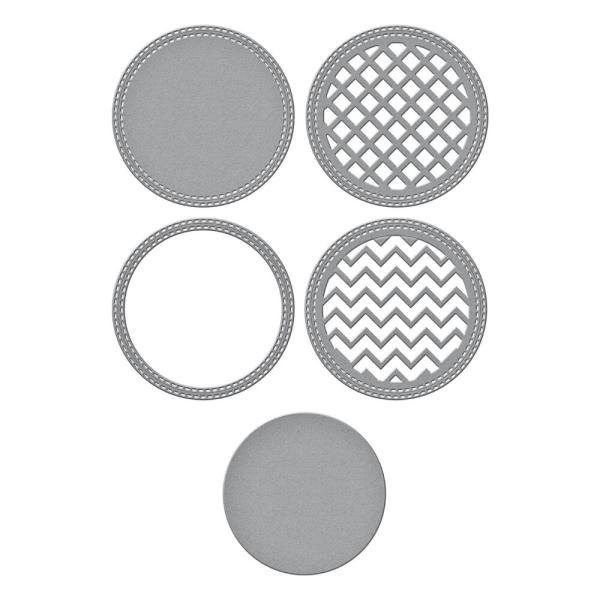 Spellbinders - Stanzschablone "Stitched Edge Circle Backgrounds" Dies