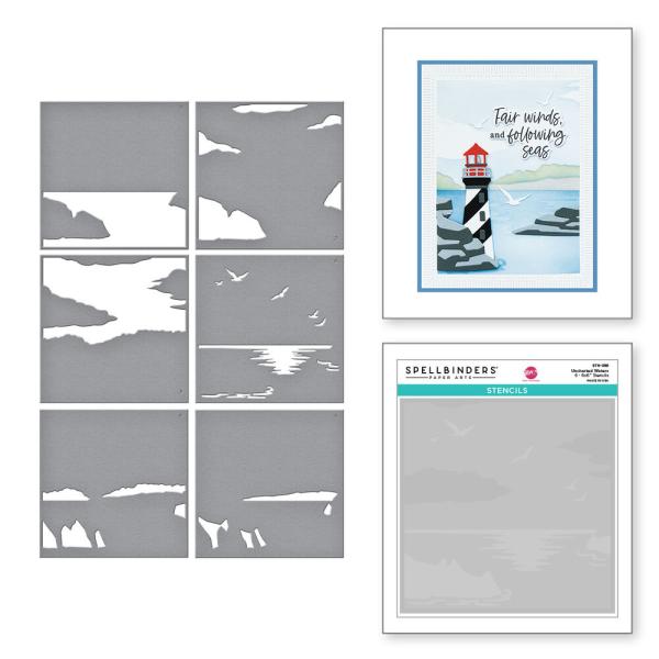 Spellbinders - Schablone "Uncharted Waters" Stencil