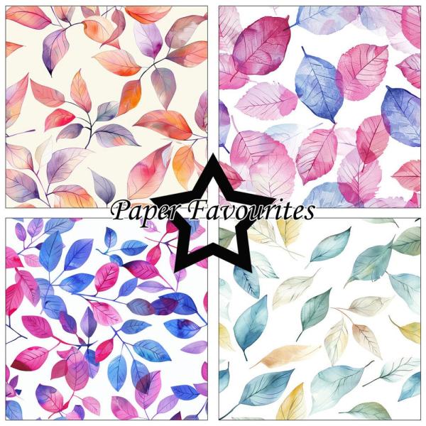 Paper Favourites - Designpapier "Iridescent Leaf Texture" Paper Pack 6x6 Inch - 24 Bogen