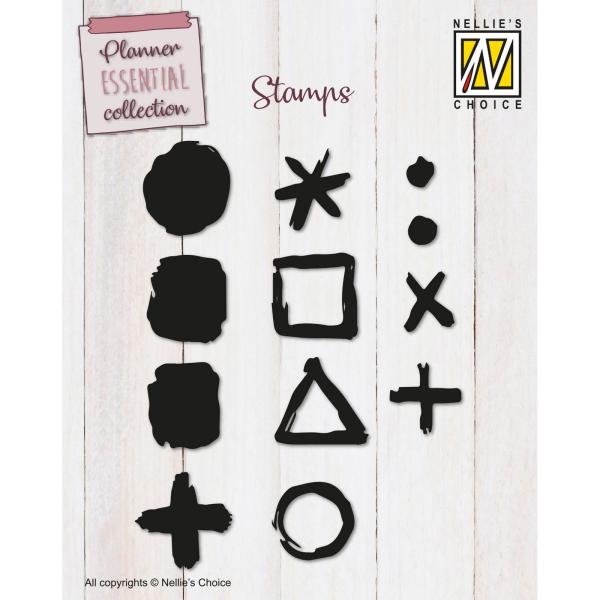 Nellie Snellen - Stempelset "Checkpoints" Clear Stamps Planer Essential Collection