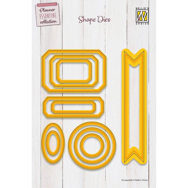 Nellie Snellen - Stanzschablone "Cutting & Embossing Labels" Planer Essential Collection Dies