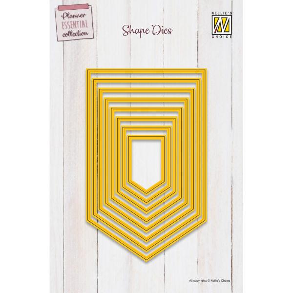 Nellie Snellen - Stanzschablone "Cutting & Embossing Banners" Planer Essential Collection Dies