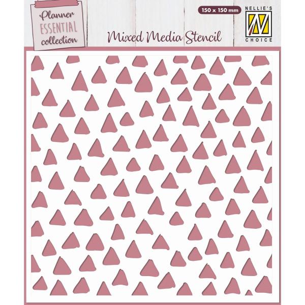 Nellie Snellen - Schablone 15x15cm "Triangles" Planer Essential Collection Stencil 