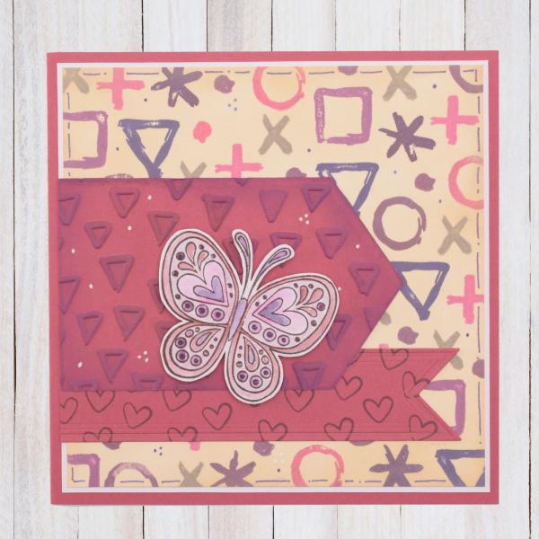 Nellie Snellen - Schablone 15x15cm "Triangles" Planer Essential Collection Stencil 