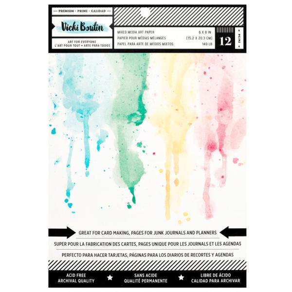 American Crafts - Schablone 6x8 Inch "Mixed Media Art Paper" Stencil