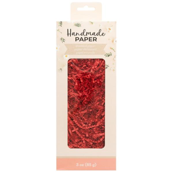 American Crafts - geschreddertes Papier "Red" Handmade Paper - Shredded Paper 80g