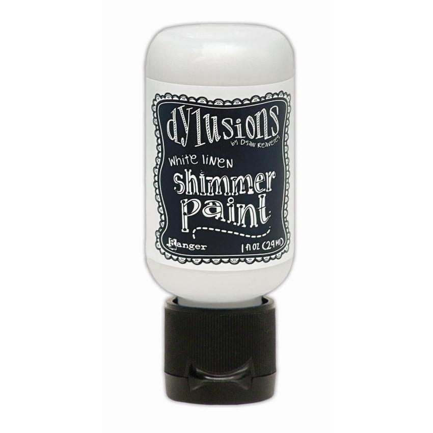 Ranger - Dylusions Flip Cap Paint Shimmer "White Linen" 29ml
