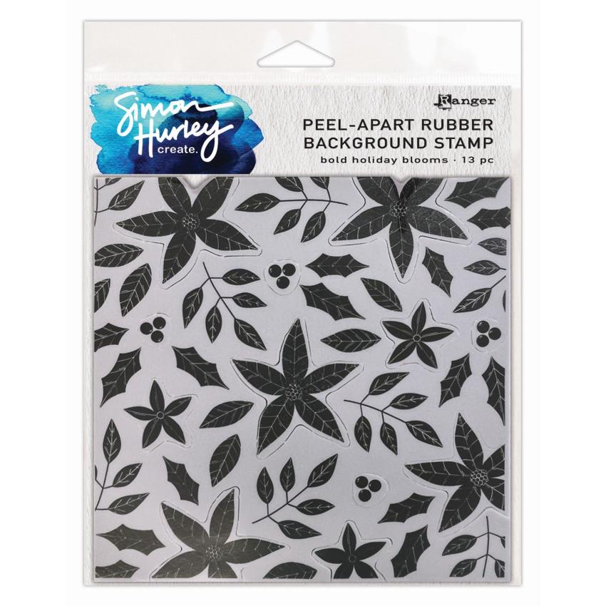 Ranger - Gummistempelset by Simon Hurley Create "Bold Holiday Blooms" Rubber Stamp
