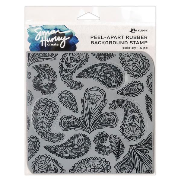 Ranger - Gummistempelset by Simon Hurley Create "Paisley" Rubber Stamp