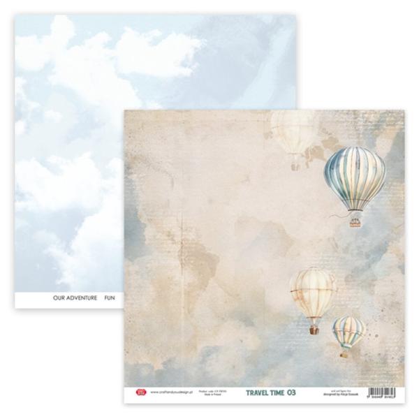 Craft & You Design - Designpapier "Travel Time" Paper Pad 12x12 Inch - 12 Bogen