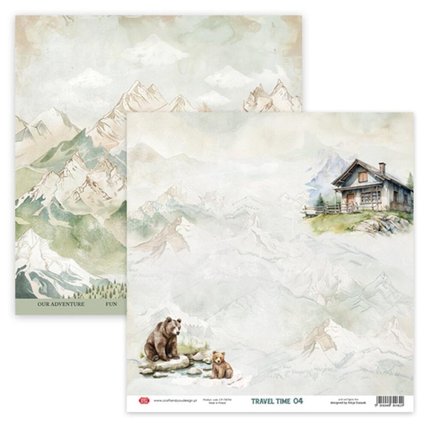 Craft & You Design - Designpapier "Travel Time" Paper Pad 12x12 Inch - 12 Bogen