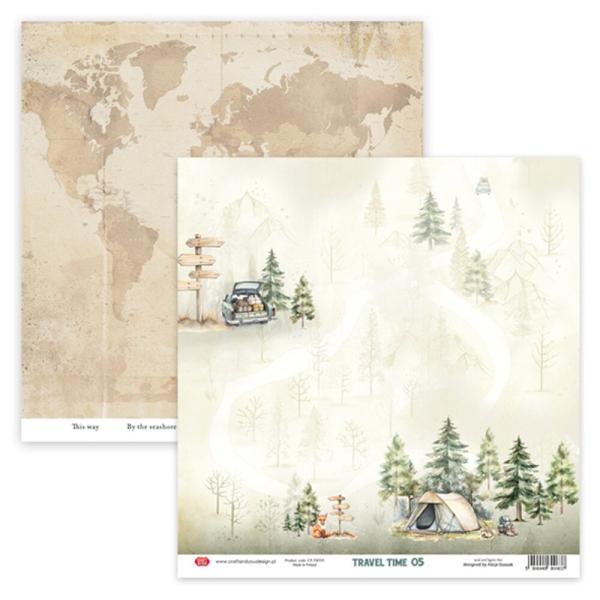 Craft & You Design - Designpapier "Travel Time" Paper Pad 12x12 Inch - 12 Bogen