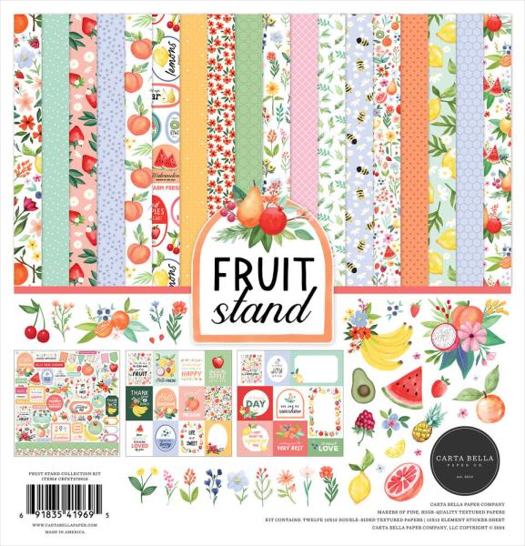 Carta Bella - Designpapier "Fruit Stand" Collection Kit 12x12 Inch - 12 Bogen  