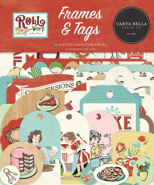 Carta Bella - Stanzteile & Anhänger "Roll With It" Ephemera Frames & Tags