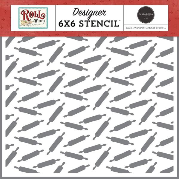 Carta Bella - Schablone 6x6 Inch "Rolling Pin" Stencil