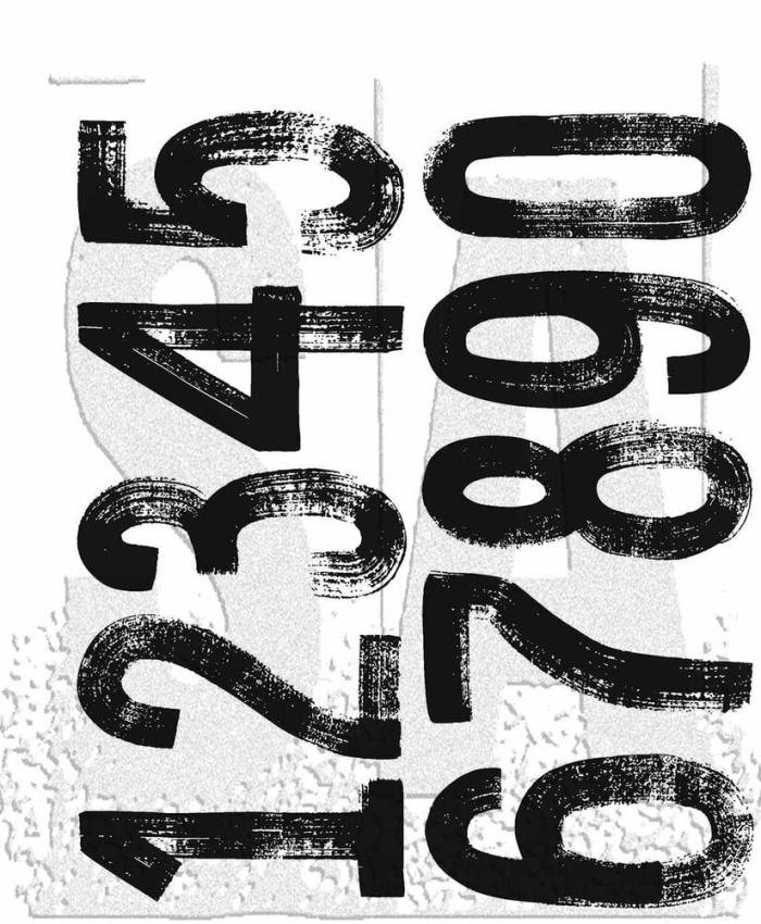 Stampers Anonymous - Gummistempelset "Paint By Number" Cling Stamp Design by Tim Holtz