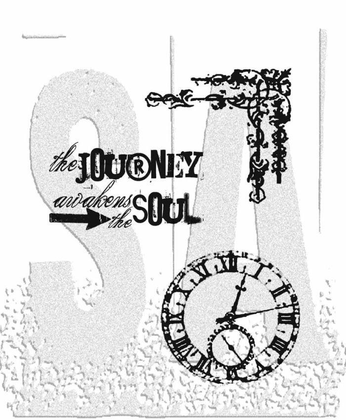 Stampers Anonymous - Gummistempelset "Soulful Journey" Cling Stamp Design by Tim Holtz