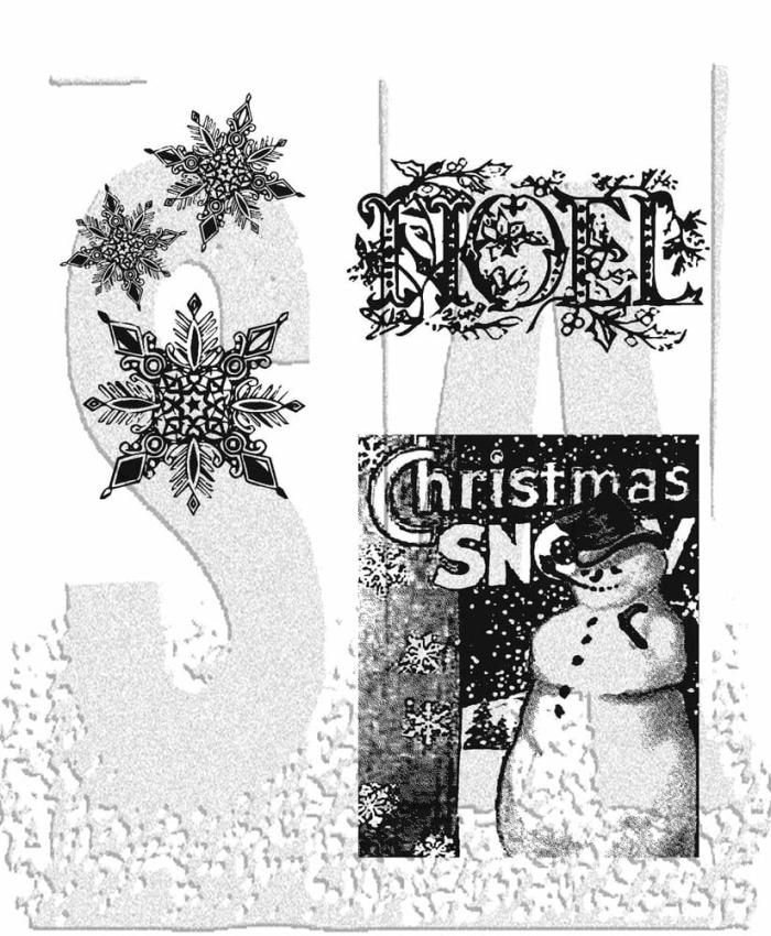 Stampers Anonymous - Gummistempelset "Winter Wonder" Cling Stamp Design by Tim Holtz