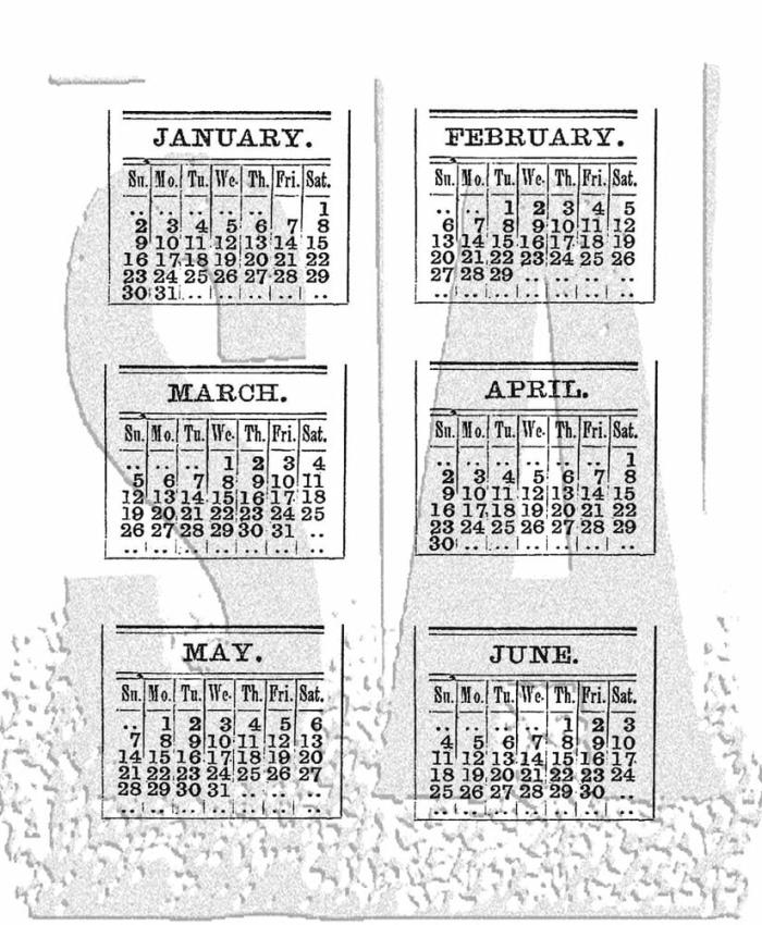 Stampers Anonymous - Gummistempelset "Calendar 1" Cling Stamp Design by Tim Holtz