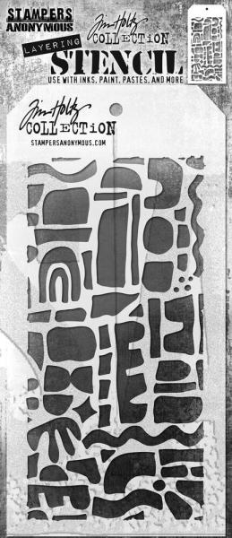 Stampers Anonymous - Schablone "Cutout Shapes 1" Layering Stencil Design by Tim Holtz