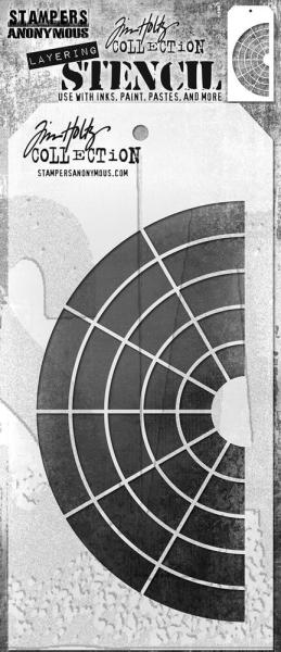 Stampers Anonymous - Schablone "Wheel" Layering Stencil Design by Tim Holtz