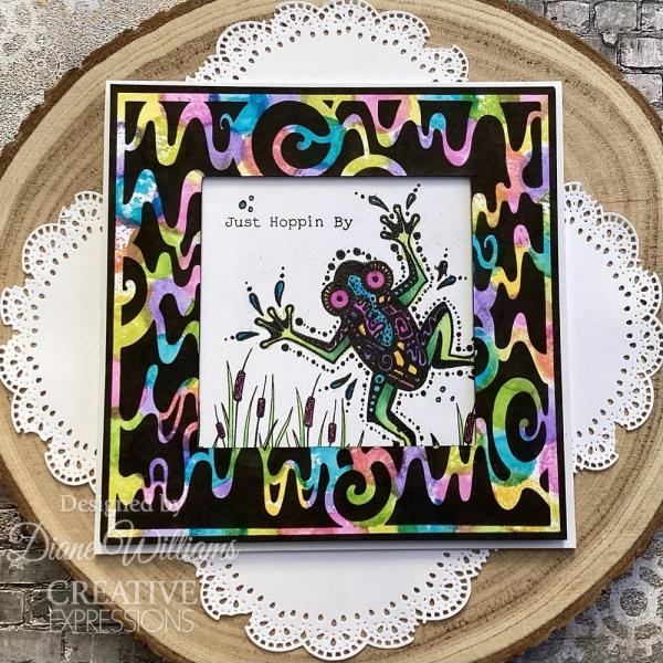 Creative Expressions - Schablone 6x6 Inch "Slime Trail" Stencil Design by Dora