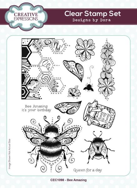 Creative Expressions - Stempelset "Bee Amazing" Clear Stamps 6x8 Inch Design by Dora
