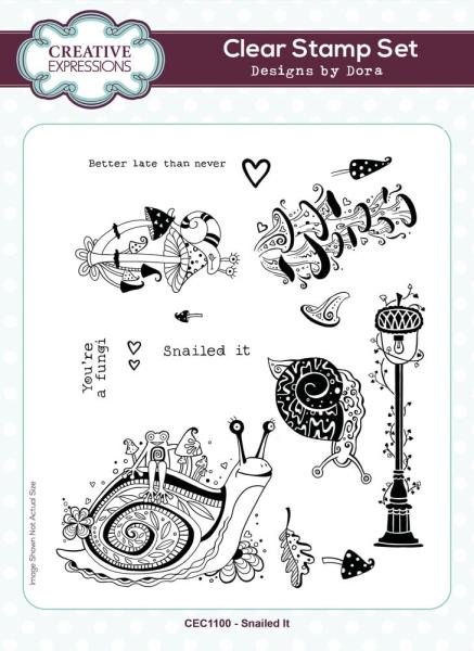 Creative Expressions - Stempelset "Snailed It" Clear Stamps 6x8 Inch Design by Dora