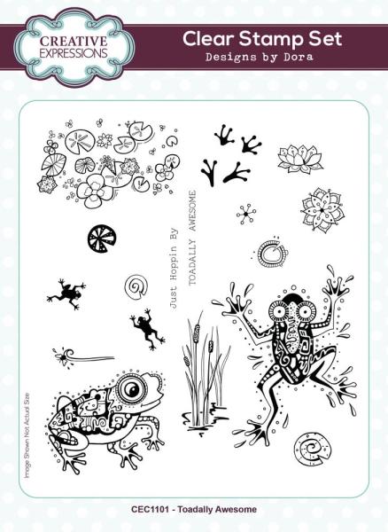 Creative Expressions - Stempelset "Toadally Awesome" Clear Stamps 6x8 Inch Design by Dora
